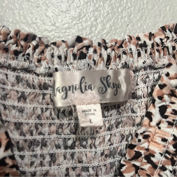 MAGNOLIA SKY- Leopard Print Flowy Lightweight Maxi Dress Size L - Picture 5 of 5